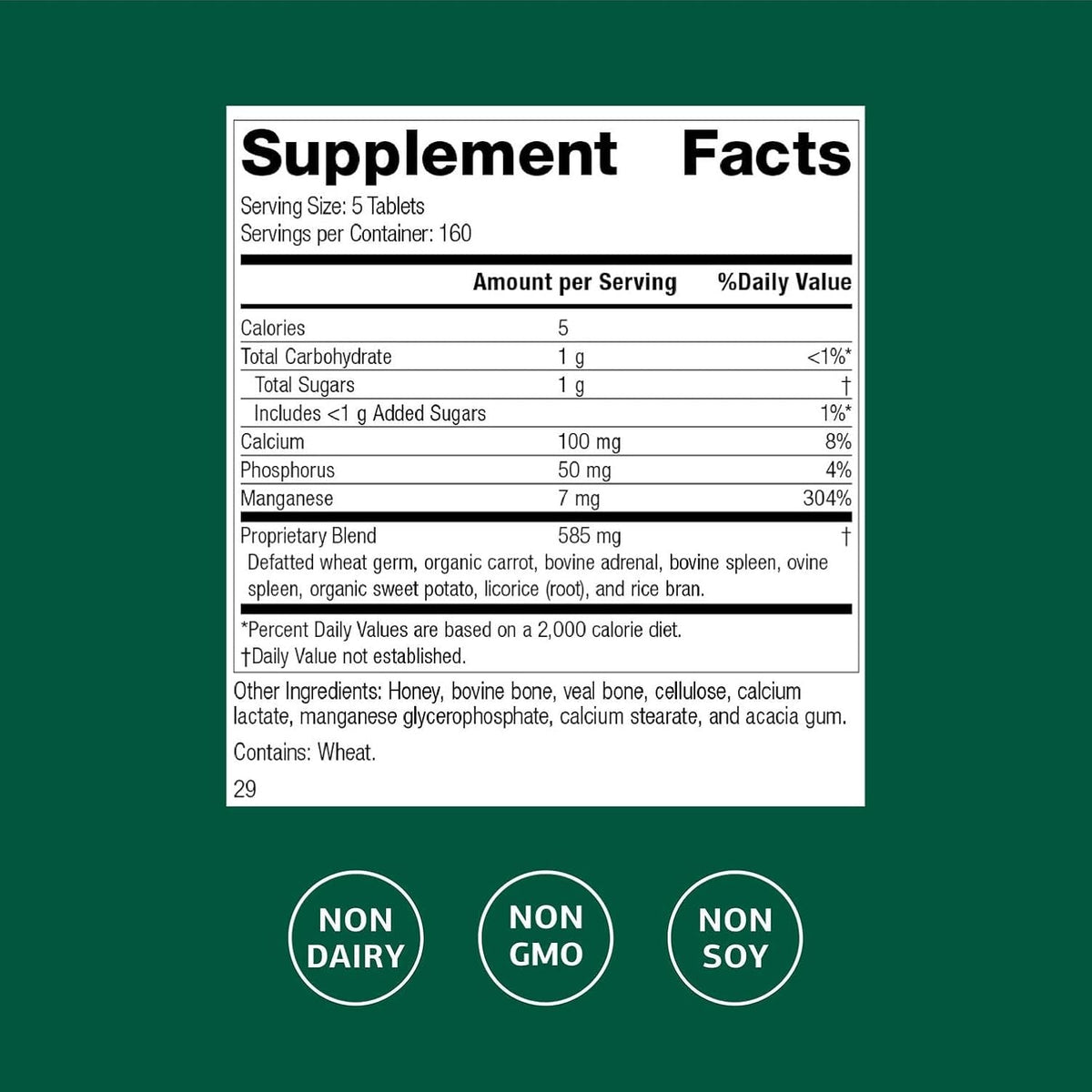 Standard Process Bio-Dent Skeletal Health Dietary Supplement - Teeth & Bone Function Support - Skeletal & Collagen Supplement - 800 Tablets