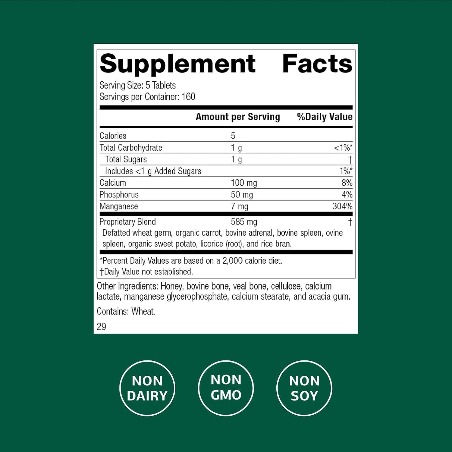 Standard Process Bio-Dent Skeletal Health Dietary Supplement - Teeth & Bone Function Support - Skeletal & Collagen Supplement - 800 Tablets