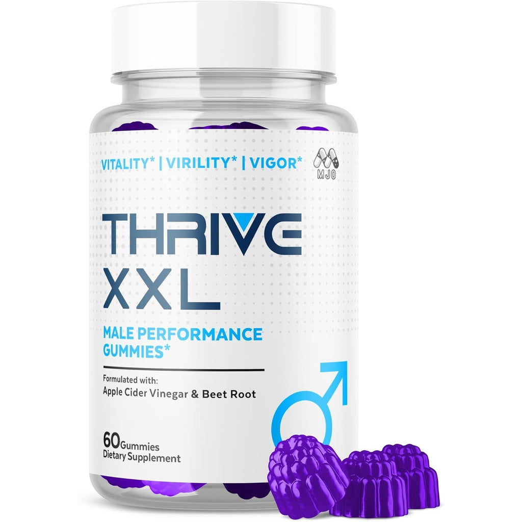 Thrive XXL Gummies, Official Thrivexxl Gummys with All Natural Ingredients, Advanced Thrive XXL Formula for Optimal Health & Total Wellness Support with Premium Active Lifestyle Vitamins (60 Gummies)