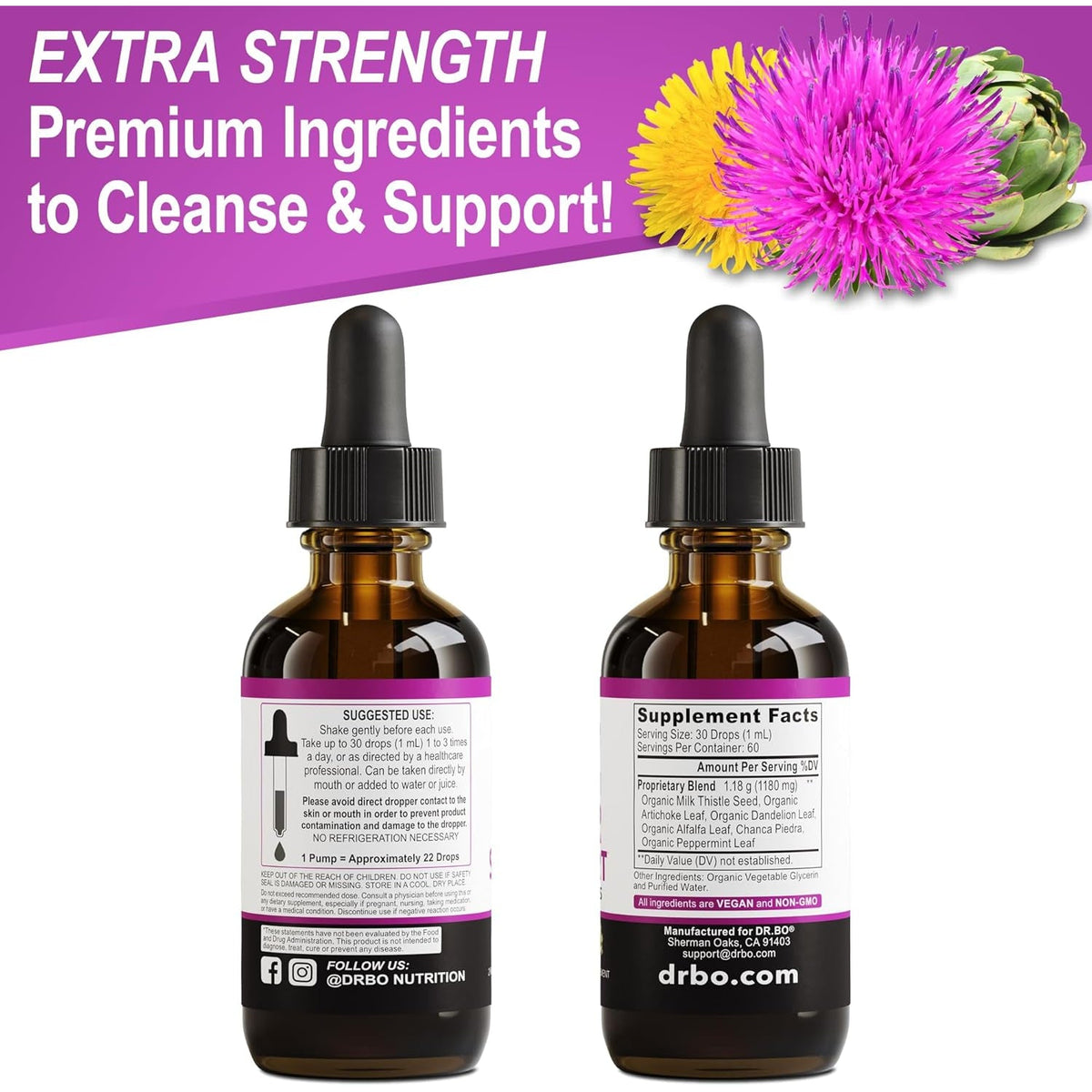 Liver Cleanse Detox & Repair Organic - Natural Liver Support Supplement Liquid Drops, Milk Thistle Dandelion, Chanca Piedra Extract, Artichoke - Gallbladder Health Formula Supplements Liquid Drops 2Oz