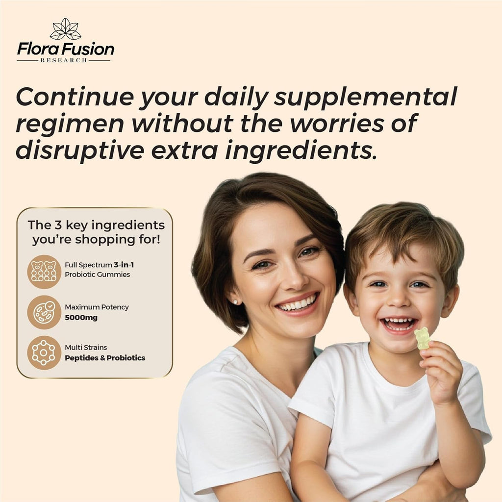 Colostrum Gummies I Collagen Peptides I Probiotics 5000+ Mg W/ 60% Igg I Immunity Support & Gut Health - Liposmal Technology - U.S. Sourced Superfood - Grass-Fed Bovine - 120 Gummies (Vanilla Flavor)