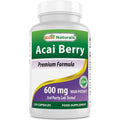 #1 Acai Berry 600Mg per Serving by Best Naturals -- 100% Pure High Potency -- Supports Fat Metabolism -- Manufactured in a USA Based GMP Certified Facility and Third Party Tested for Purity. Guaranteed!! (120 Caps)