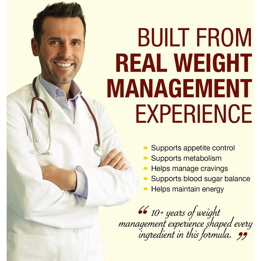 A.M. Burn GLP-1 Supplement Weight Loss Support | Berberine HCL + Chromium Picolinate + Green Tea + Bioperine | Developed by Weight Management Experts | USA Made, GMP Certified, 60 Caps