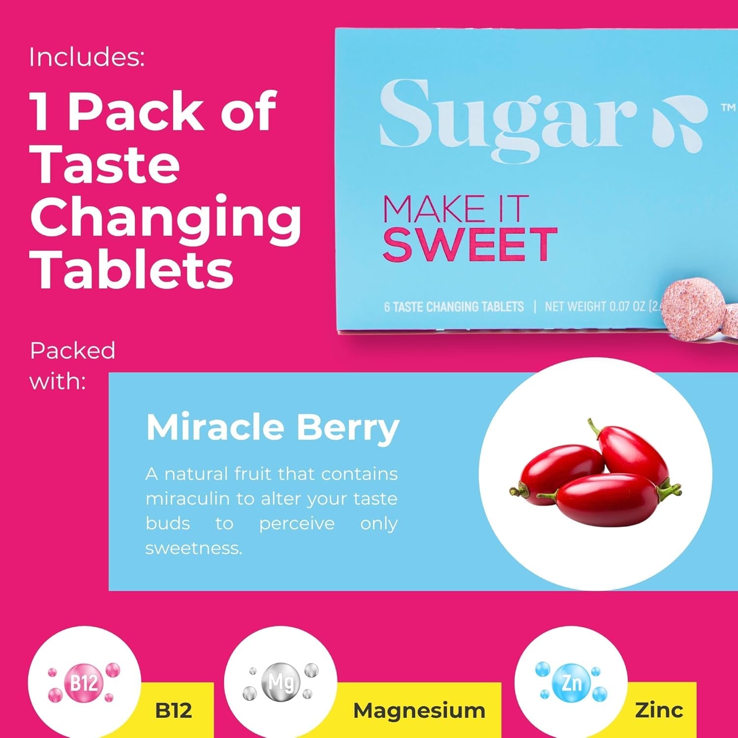 Sugar Splash Taste Sweeter down There - 2 Taste Changing Tablets, 2 9Pines Pineapple Shots & 1 DEEP Gag Suppressing Sucker Date Night Pack - Body Fluid Sweetener and Flavor Enhancer