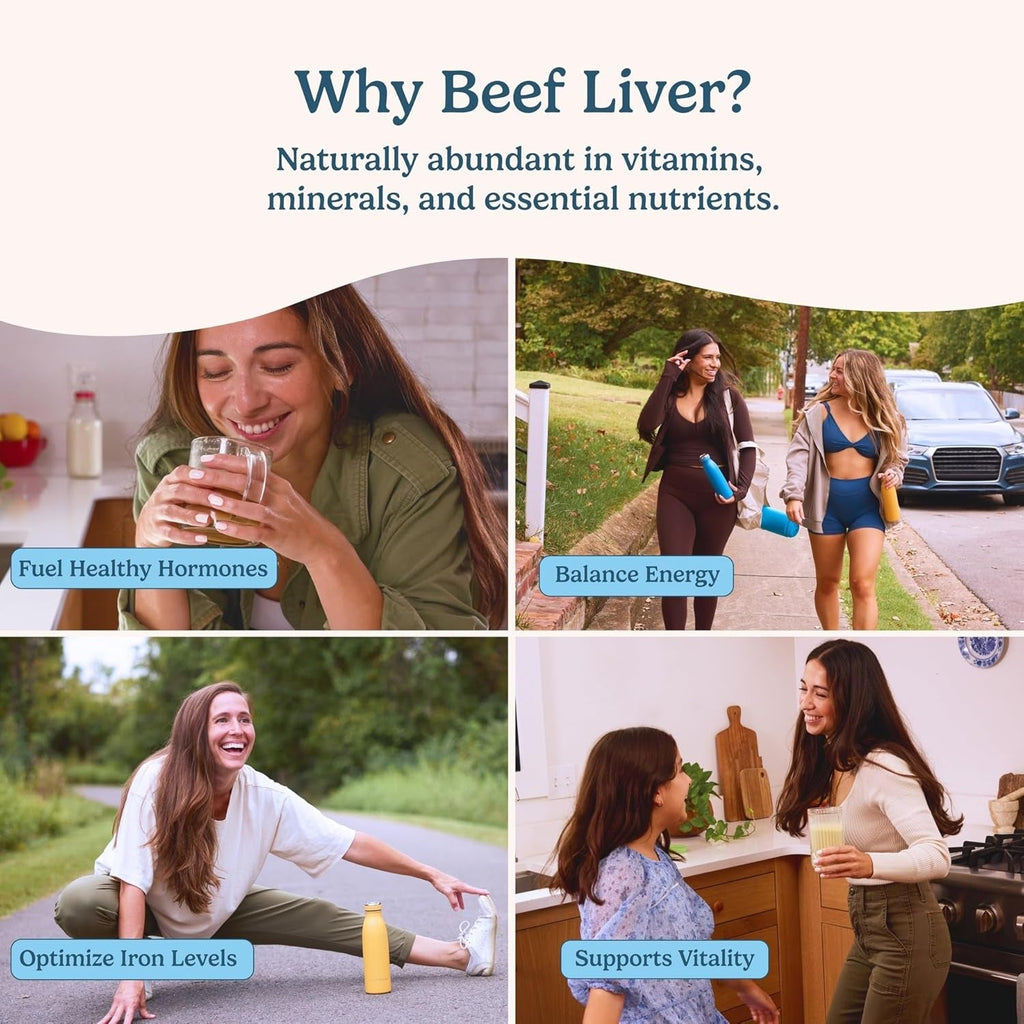 WONDERCOW Beef Liver Capsules Grass Fed Supplement - Desiccated & Natural Source of Protein, Iron, Vitamins a & B- Boosts Energy and Immunity | USA Grown, Non-Gmo, Gluten Free