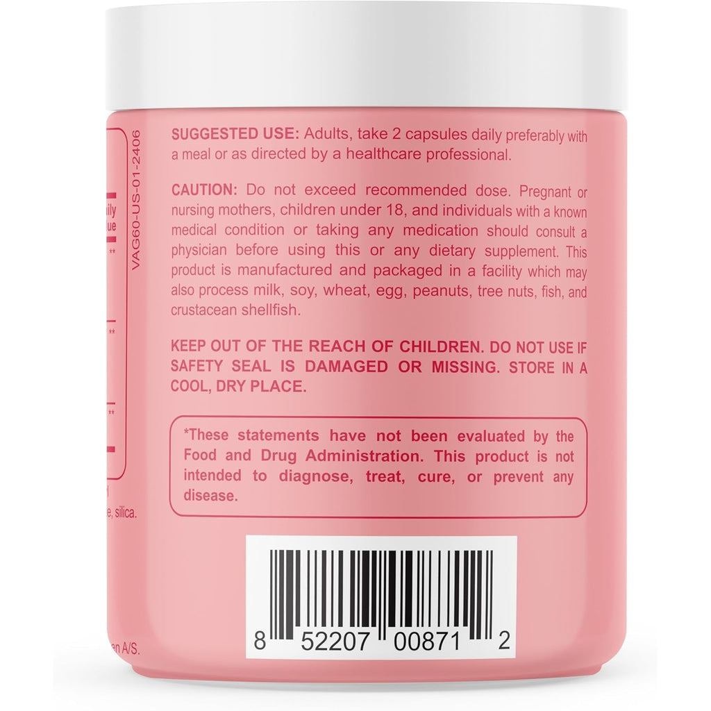 Premium Vaginal Probiotics for Women – Clinically Studied Lactobacillus Vaginal Probiotic with Prebiotic & Cranberry to Balance PH, Reduce Odor, Urinary Tract Support & Feminine Health – 60 Capsules