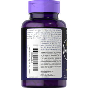 Carlyle Melatonin 10Mg Fast Dissolve Tablets | 240 Count | Berry Flavor | 100% Drug Free | Vegetarian, Non-Gmo, Gluten Free Supplement
