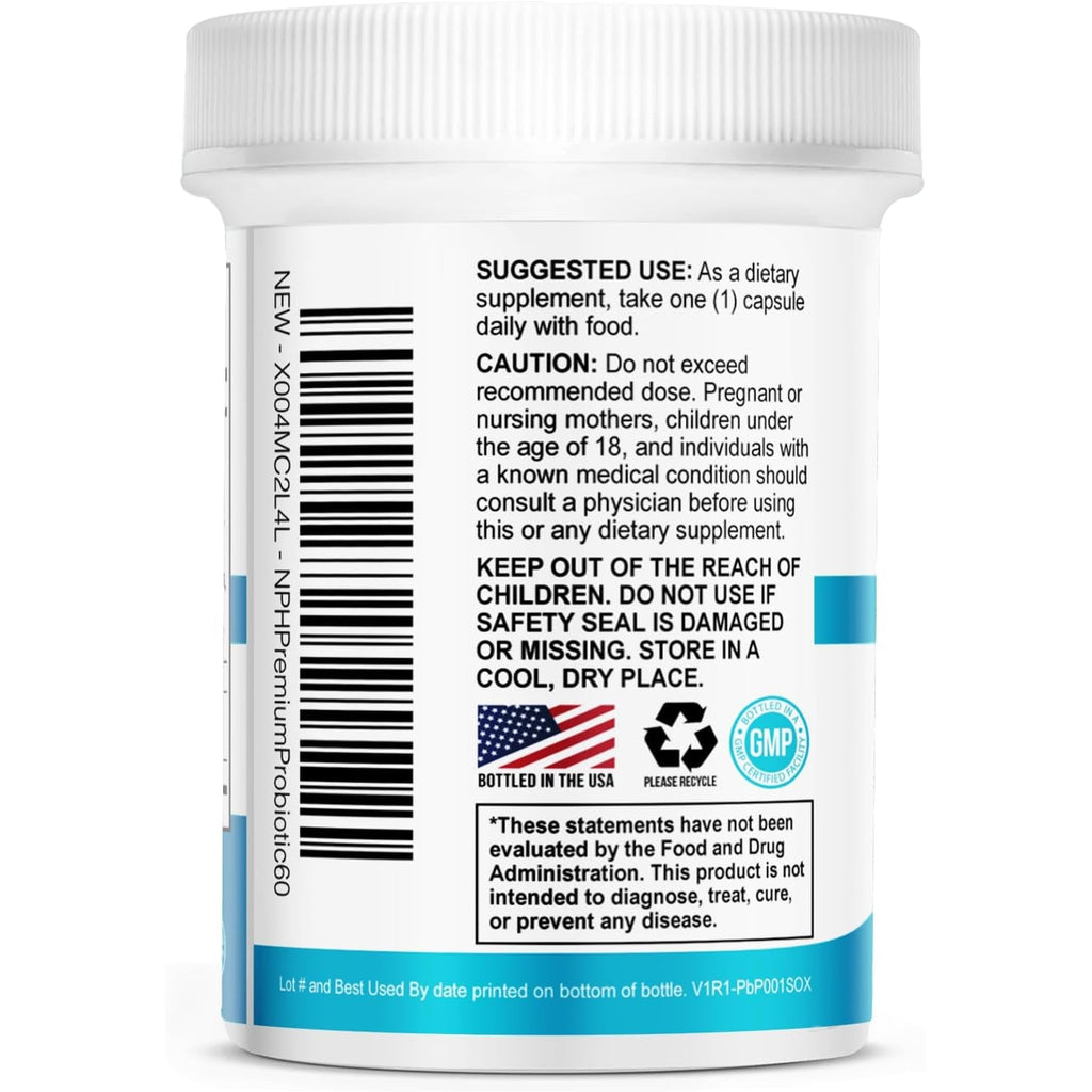 Nature'S Physician Probiotics - 100 Billion CFU per Capsule - 16 Strains + Prebiotics - Best Probiotic Supplement for Women & Men - Supports Immune, Digestive Health, Constipation & Gas - 60 Capsules