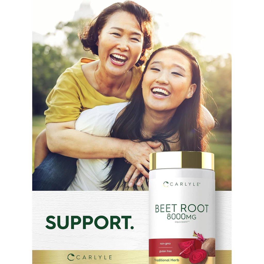 Carlyle Beet Root Capsules | 120 Count | Quick Release Capsules | Non-Gmo and Gluten Free Supplement
