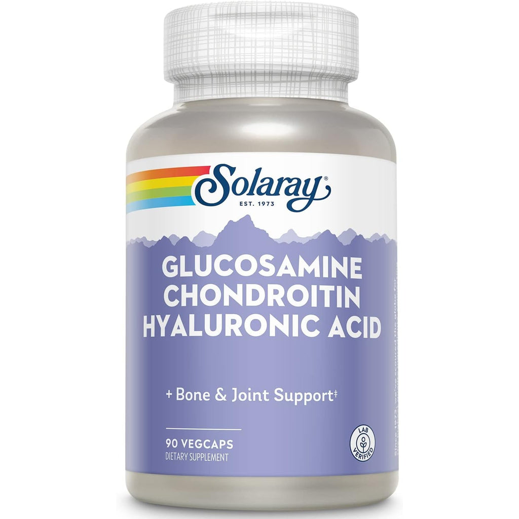 SOLARAY Glucosamine Chondroitin and Hyaluronic Acid, 1500Mg/1000Mg/20Mg 90 Capsules