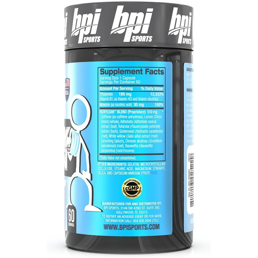BPI Sports - Roxylean Extreme Fat Burner & Weight Loss Supplement, 60 Count (Packaging May Vary)