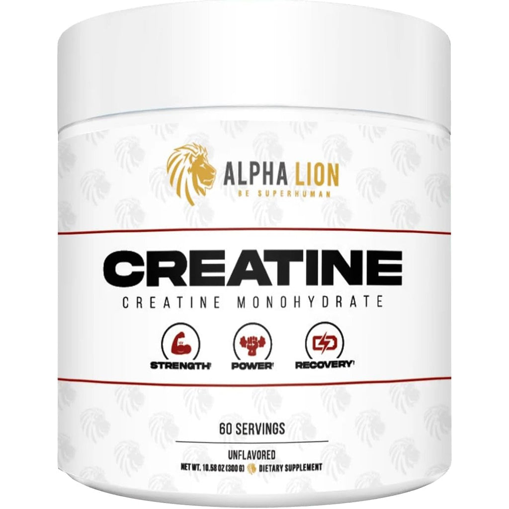 ALPHA LION Creatine Monohydrate Powder, 5000Mg per Serving (5G), Supports Muscle Strength, Power, Athletic Performance, Pure Creatina Monohydrata En Polvo Supplement (60 Servings, Unflavored)