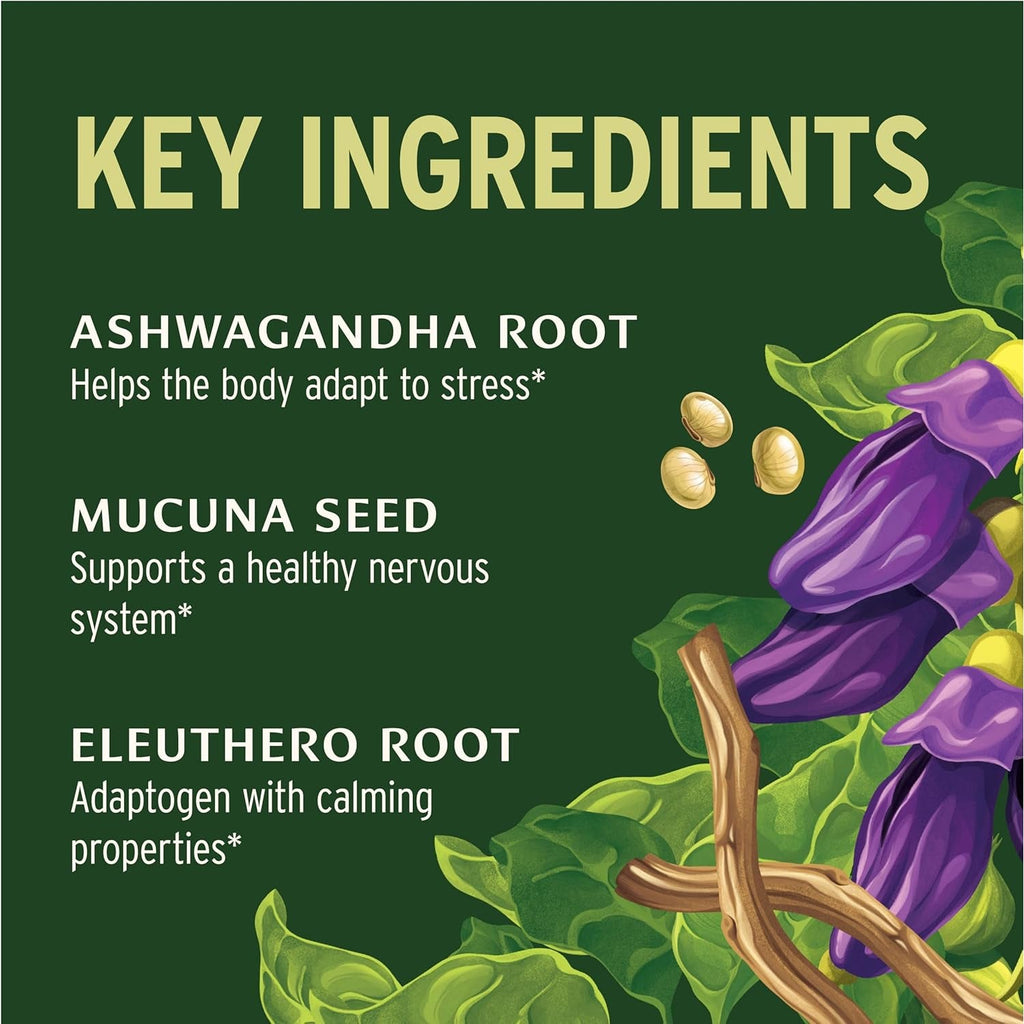 Banyan Botanicals Organic Adrenal Nourish - Cortisol Support & Stress Relief Supplement - Natural Energy & Fatigue Support with Ashwagandha & Adaptogens - 90 Tablets - Non-Gmo, Vegan*