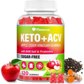 Apple Cider Vinegar Gummies, Keto ACV Gummies with the Mother, Advanced Formula with Probiotics, Vitamin B12 & Keto Blend, ACV for Cleanse & Detox, Metabolism, Digestion & Gut- Sugar Free, 120 Counts