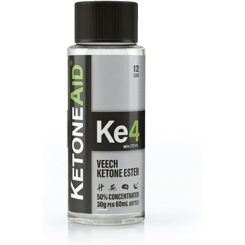 Ketoneaid Ke4 Ketone Ester Concentrate | Not a Ketone Salt, No Sugar, No Caffeine | Exogenous D-BHB Ester | 12 Serving per Bottle (1 Count)