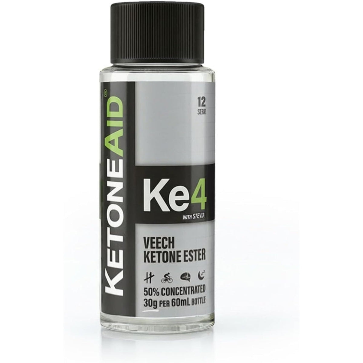 Ketoneaid Ke4 Ketone Ester Concentrate | Not a Ketone Salt, No Sugar, No Caffeine | Exogenous D-BHB Ester | 12 Serving per Bottle (1 Count)