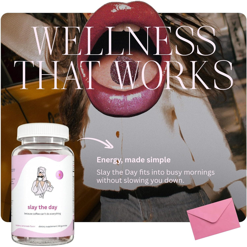 Balancing Act – Slay the Day Energy Gummies – Caffeine Free Focus & Clean Energy Support – with Vitamin B12, Coq10 & Cognizin® Citicoline – Raspberry Lemonade – 60 Count (30 Day Supply)