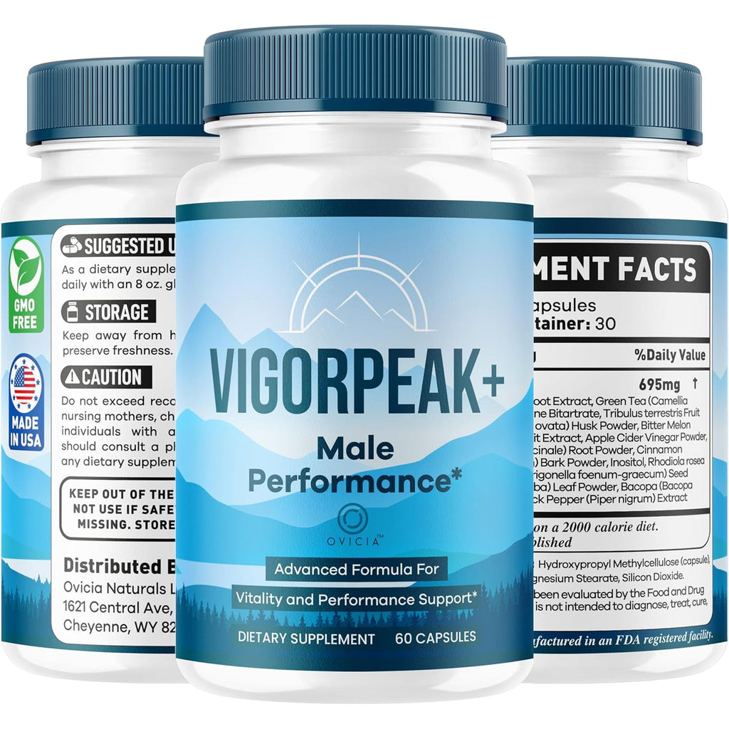 Vigor Peak Capsules - Official Vigorpeak Pills Advanced Premium Formula Support Maximum Strength, All Natural Ingredients Vitamins for Overall Health & Wellness, 60 Capsules for 1 Month