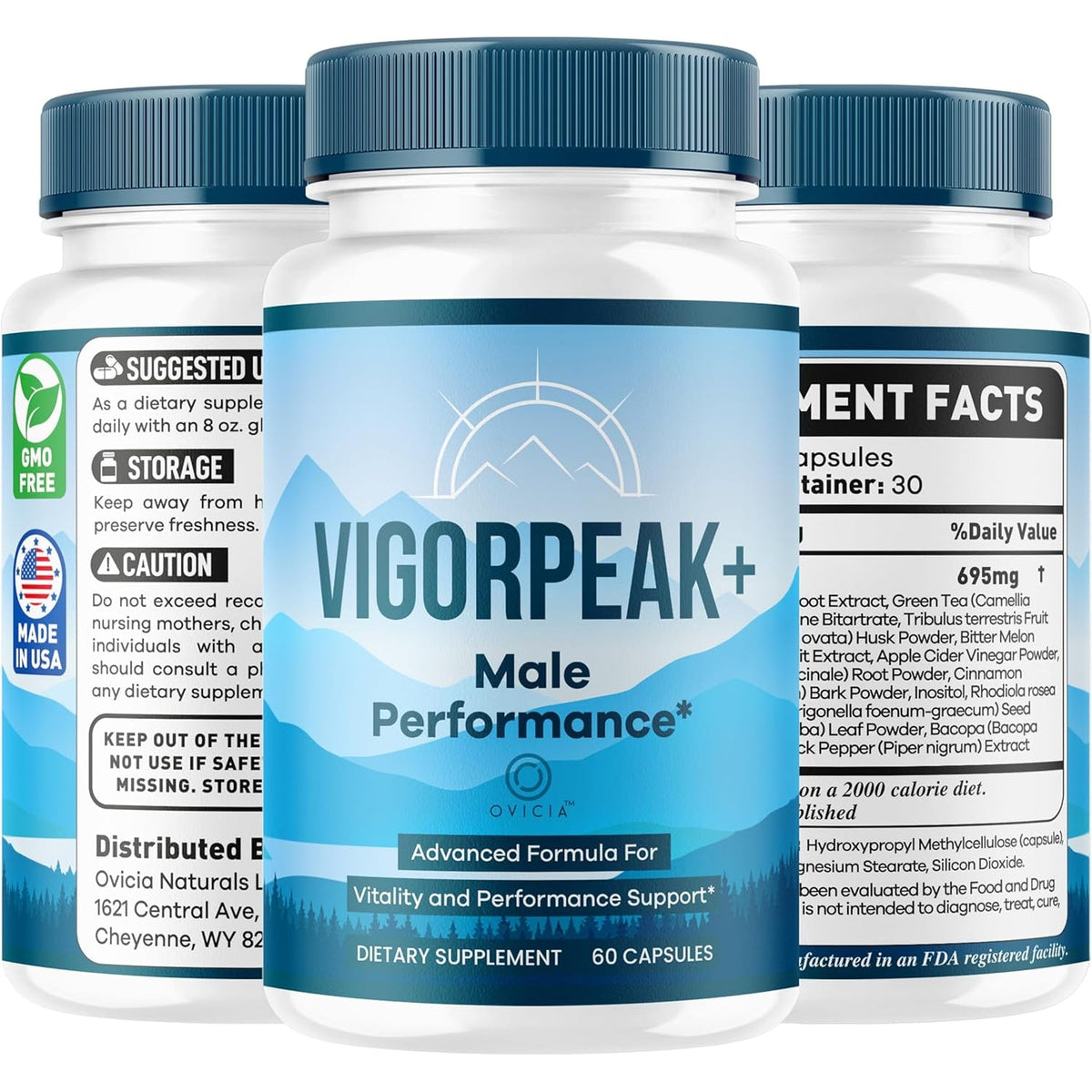Vigor Peak Capsules - Official Vigorpeak Pills Advanced Premium Formula Support Maximum Strength, All Natural Ingredients Vitamins for Overall Health & Wellness, 60 Capsules for 1 Month