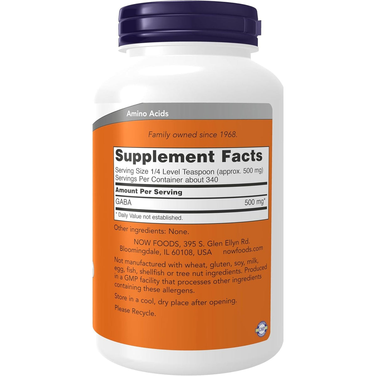 NOW Foods Supplements, GABA (Gamma-Aminobutyric Acid) Powder, Neurotransmitter Support*, 6-Ounce
