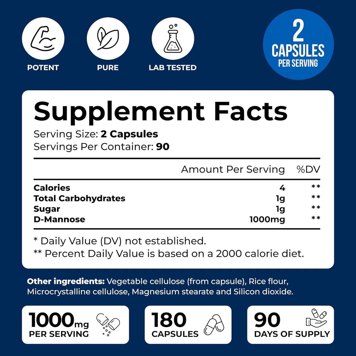 We like Vitamins D-Mannose 1000Mg Capsules - 180 Easy to Swallow Veggie Capsules - Cranberry D Mannose Supplement Helps Support Bladder and Urinary Tract Health
