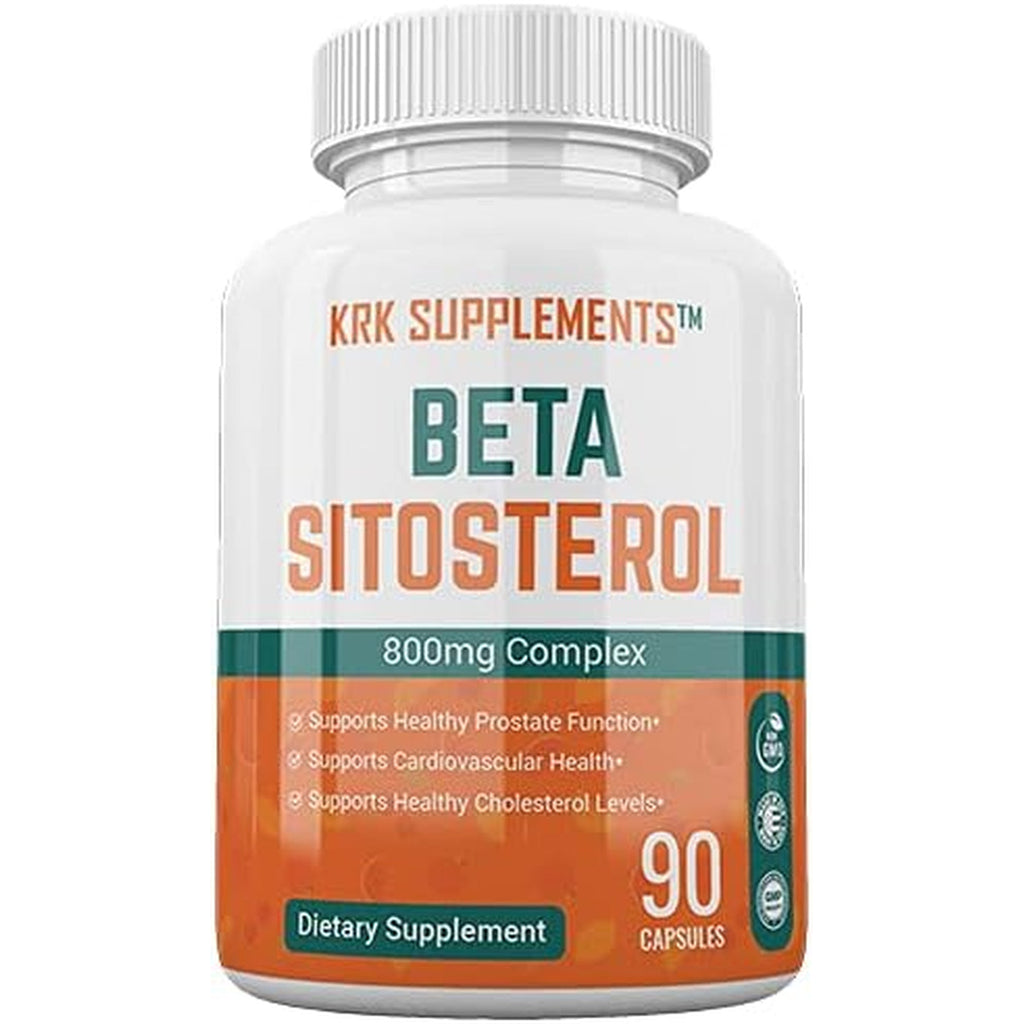 KRK SUPPLEMENTS 1 Pack Beta Sitosterol 800Mg per Serving 90 Capsules Prostate Support
