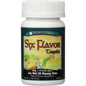 Six Flavor Teapills (Liu Wei Di Huang Wan), 200 Ct, Plum Flower