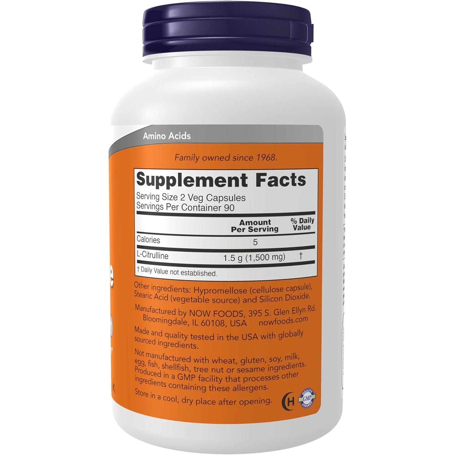 NOW Foods Supplements, L-Citrulline 750 Mg, Supports Protein Metabolism*, Amino Acid, 180 Veg Capsules