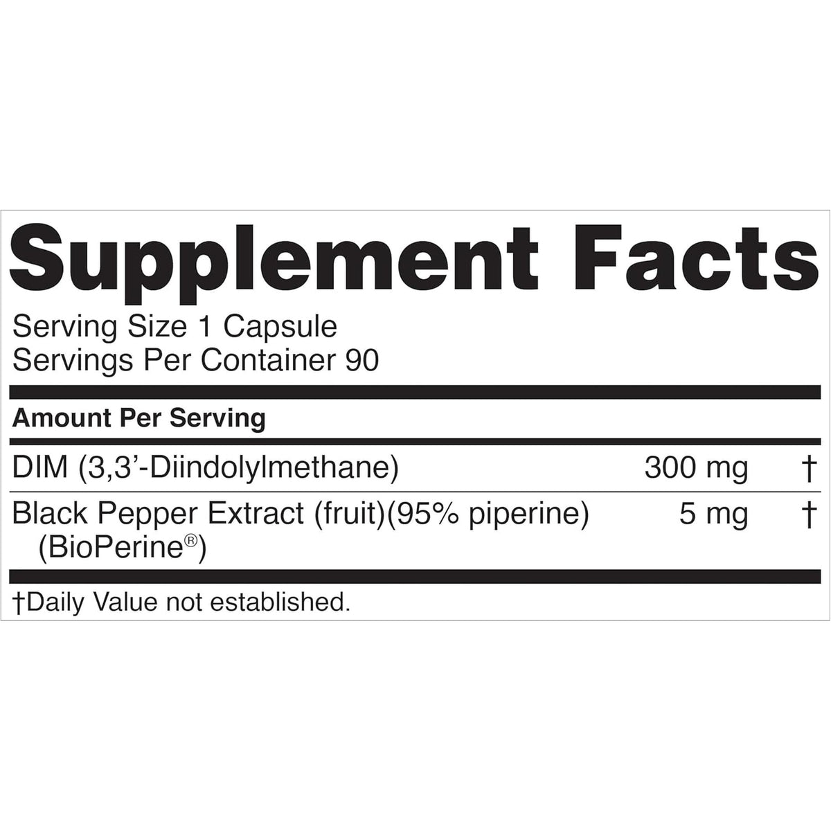 Nugenix Essentials DIM Supplement 305 Mg Diindolylmethane & Bioperine for Hormone Balance, 90 Capsules