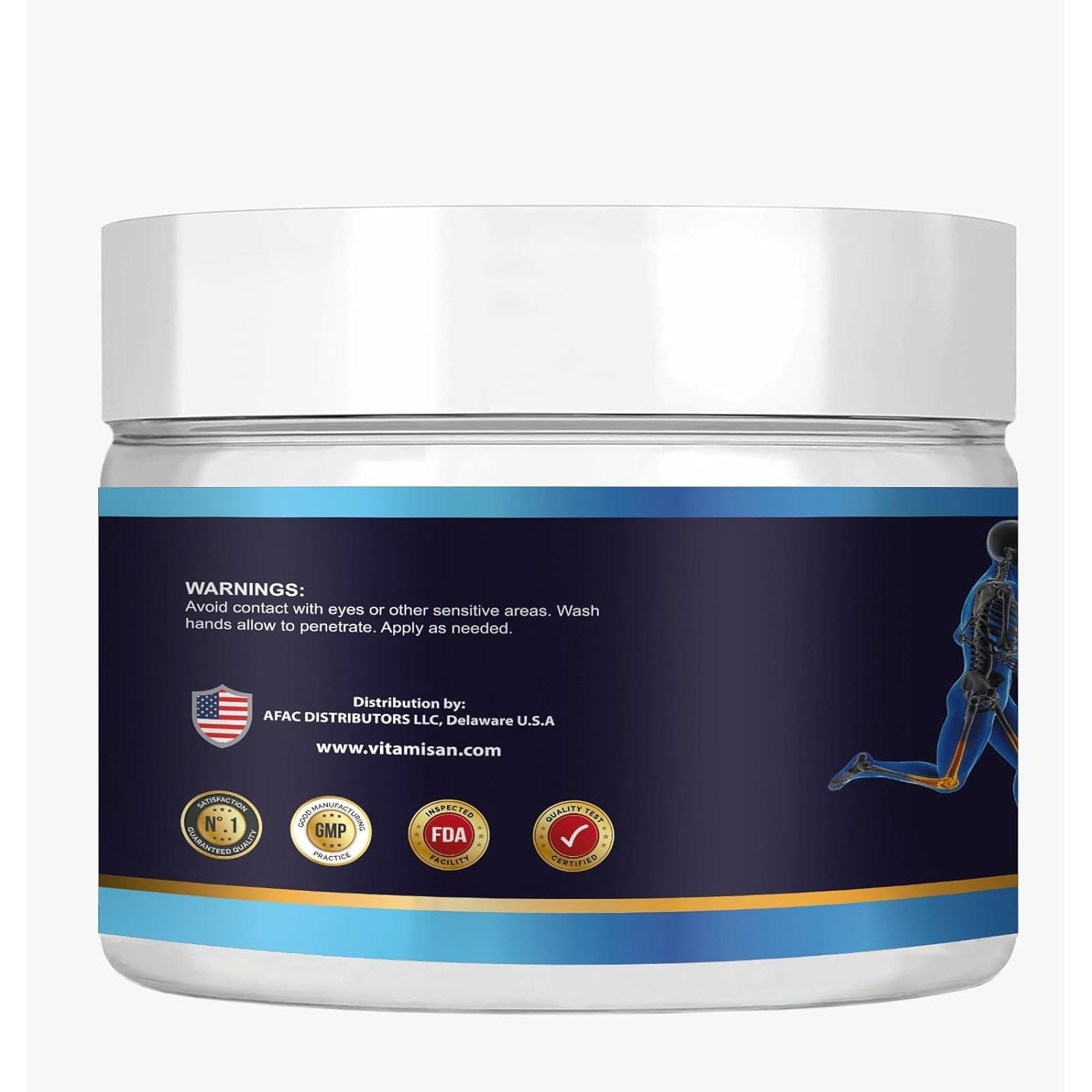 VITAMISAN Premium Organic Glucosamine & Chondroitin Cream with MSM, Arnica, & Collagen