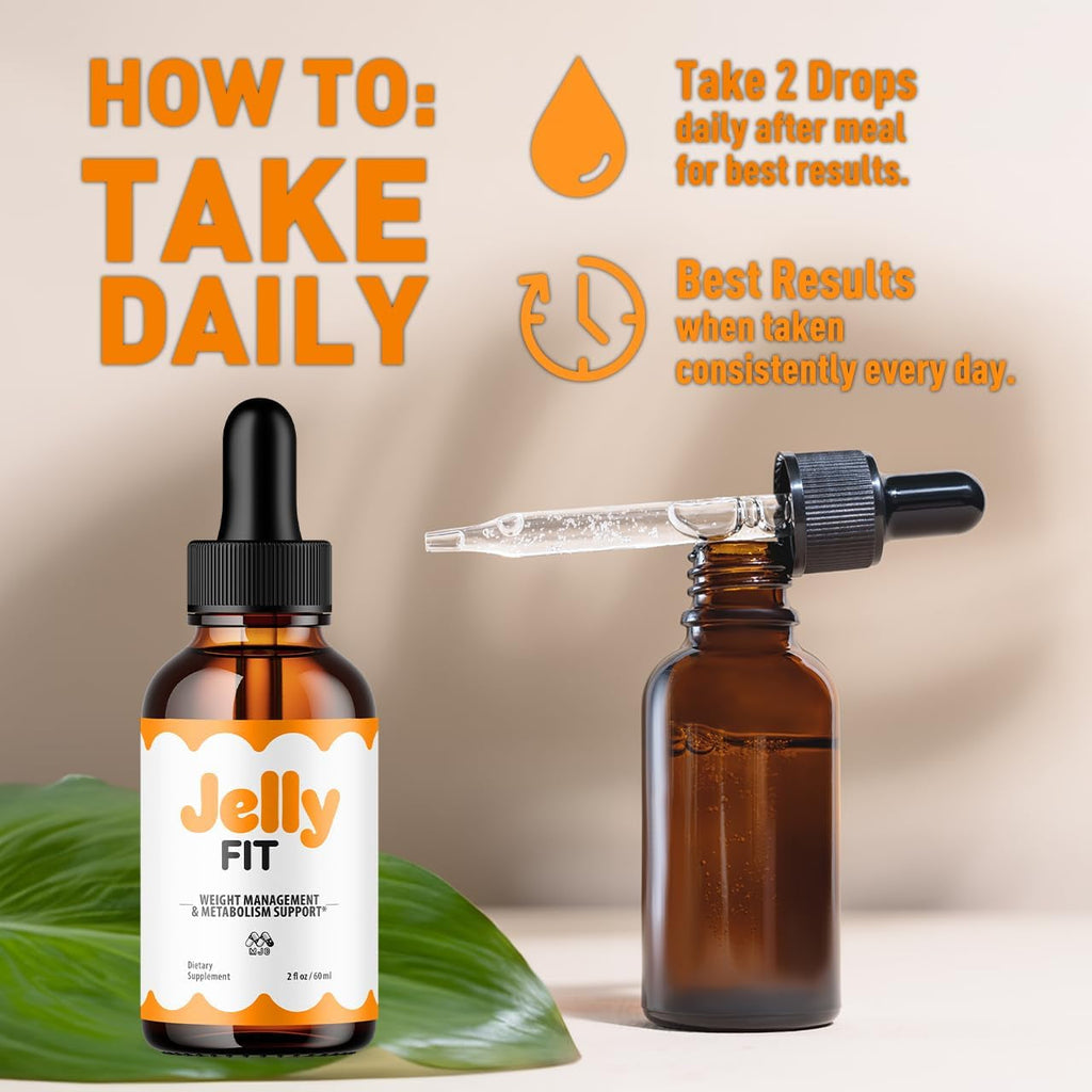 Jelly Fit Drops, Official Jellyfit Drops with All Natural Ingredients, Advanced Jelly Fit Health and Wellness Support Supplement, Jellyfit Maximum Strength Active Lifestyle Multivitamin (30 Servings)