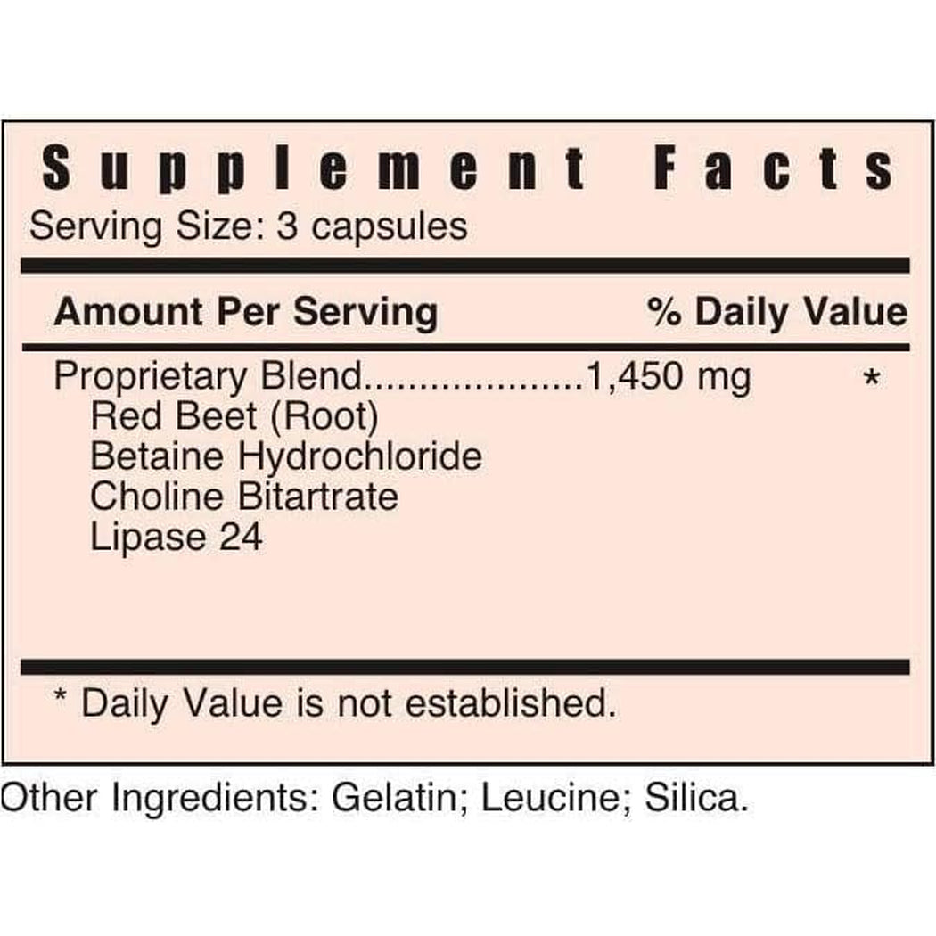 Systemic Formulas Lb – Liver/Gall Bladder 60 Capsules Bio Function #61. Liver + Gall Bladder Support, Portal Duct Function Supplement. Contains Red Beet Root Powder.