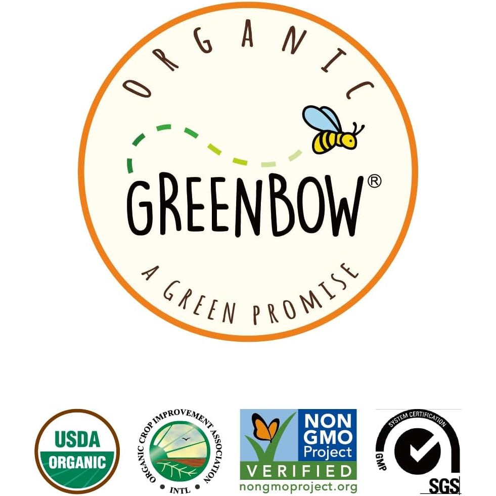 Greenbow Organic Bee Pollen - 100% USDA Certified Organic, Non-Gmo, Halal, Kosher, Certified GMP, Pure & Natural Bee Pollen - Superfood Packed with Proteins, Vitamins & Minerals - Gluten Free - 8Oz
