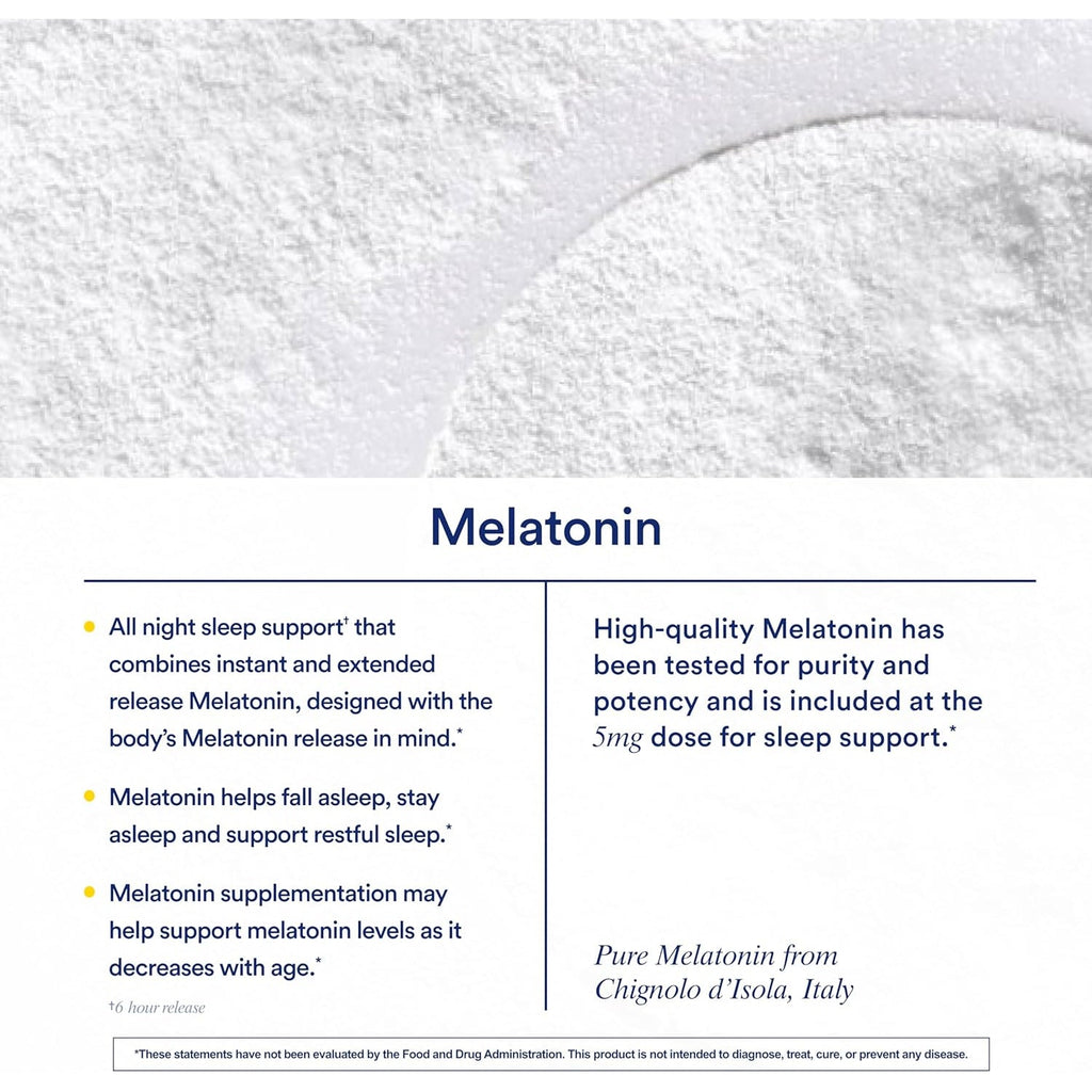 Ritual Sleep Melatonin 5Mg - Sleep Aid Supplement - Bioseries Time Released Capsules Designed for All Night* Sleep Support for Adults - Vegan - Drug-Free - Vanilla - 20 Capsules - 20 Servings