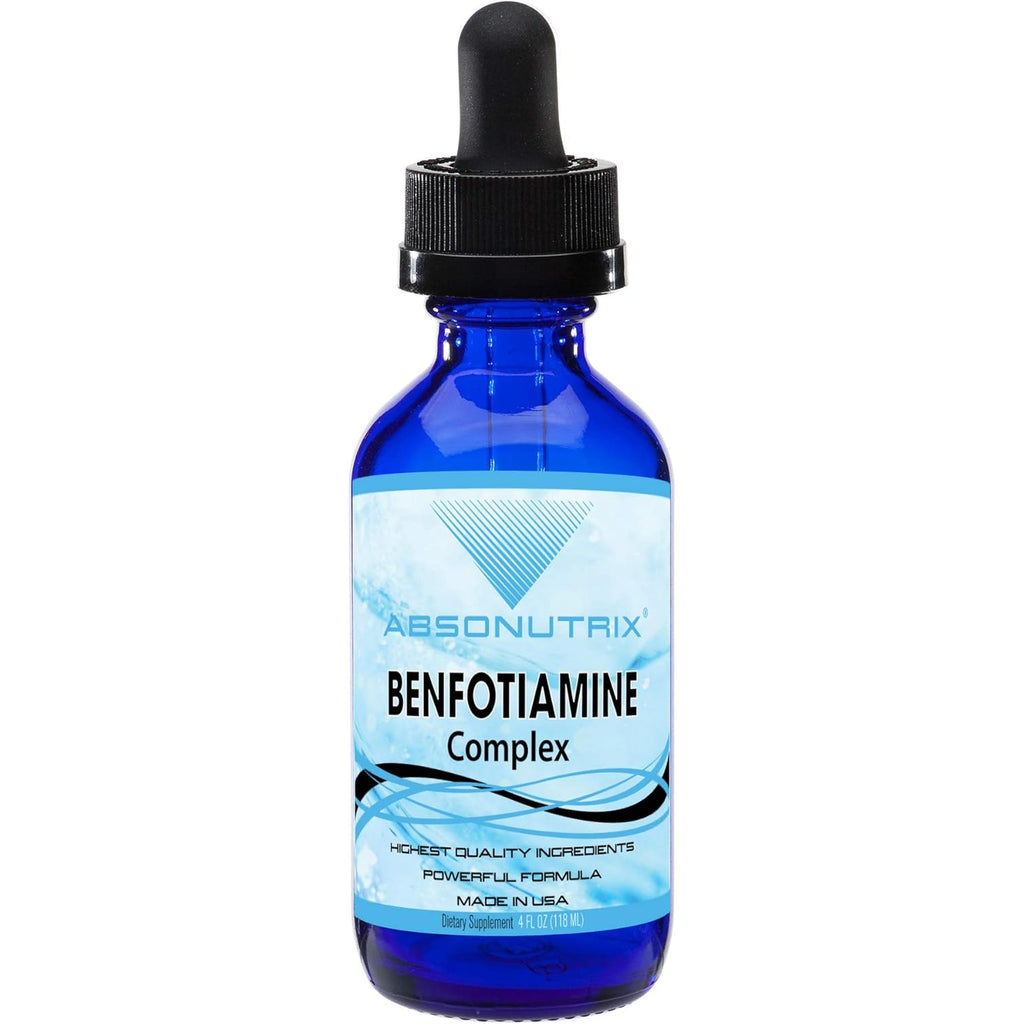 Benfotiamine Complex 300 Mg, 4 Fl Oz Bottle, 200 Servings, High Bioavailability, Potent Ingredients, Quick Absorption, Cruelty-Free, Non-Gmo, Third-Party Tested, Gmp-Certified, Made in USA