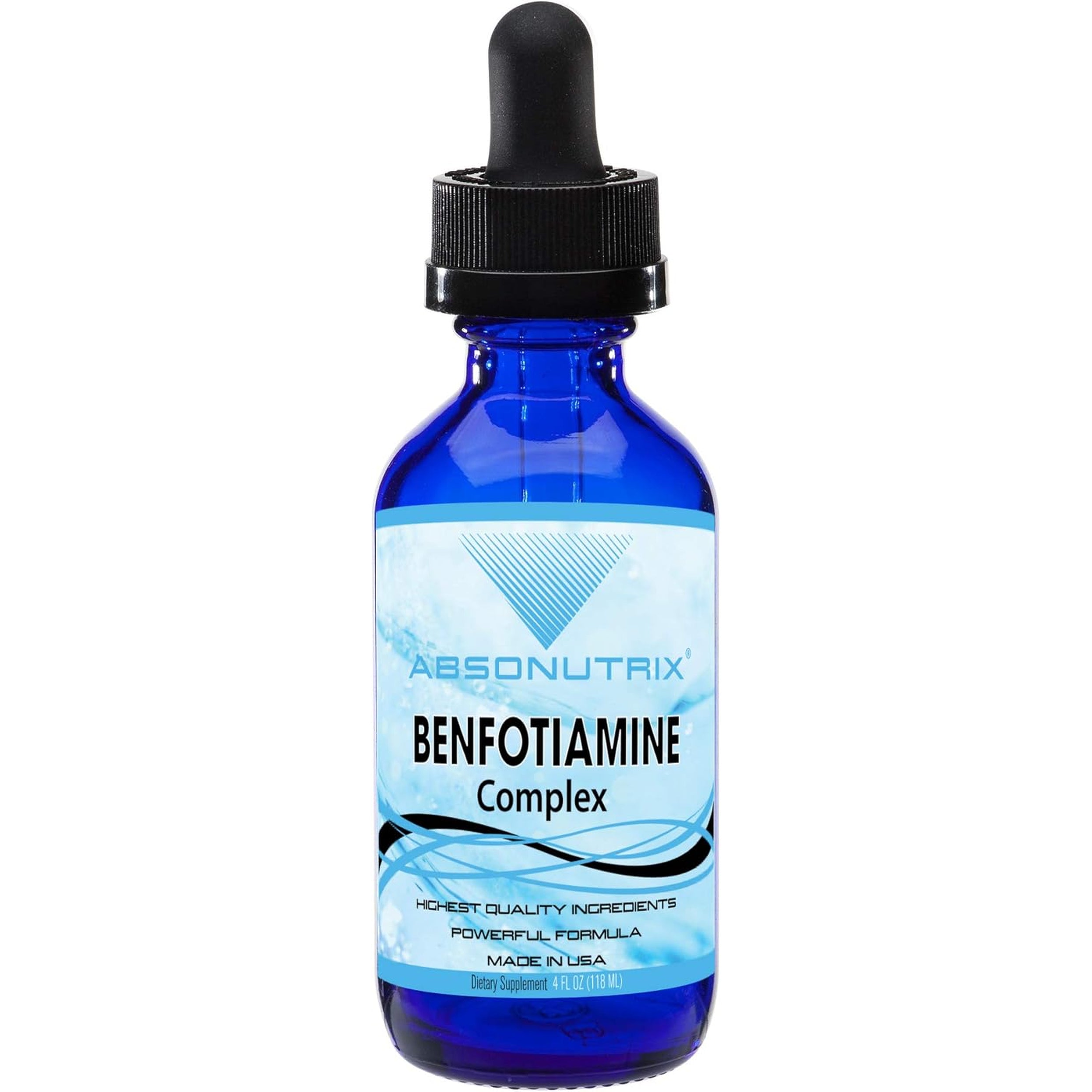 Benfotiamine Complex 300 Mg, 4 Fl Oz Bottle, 200 Servings, High Bioavailability, Potent Ingredients, Quick Absorption, Cruelty-Free, Non-Gmo, Third-Party Tested, Gmp-Certified, Made in USA