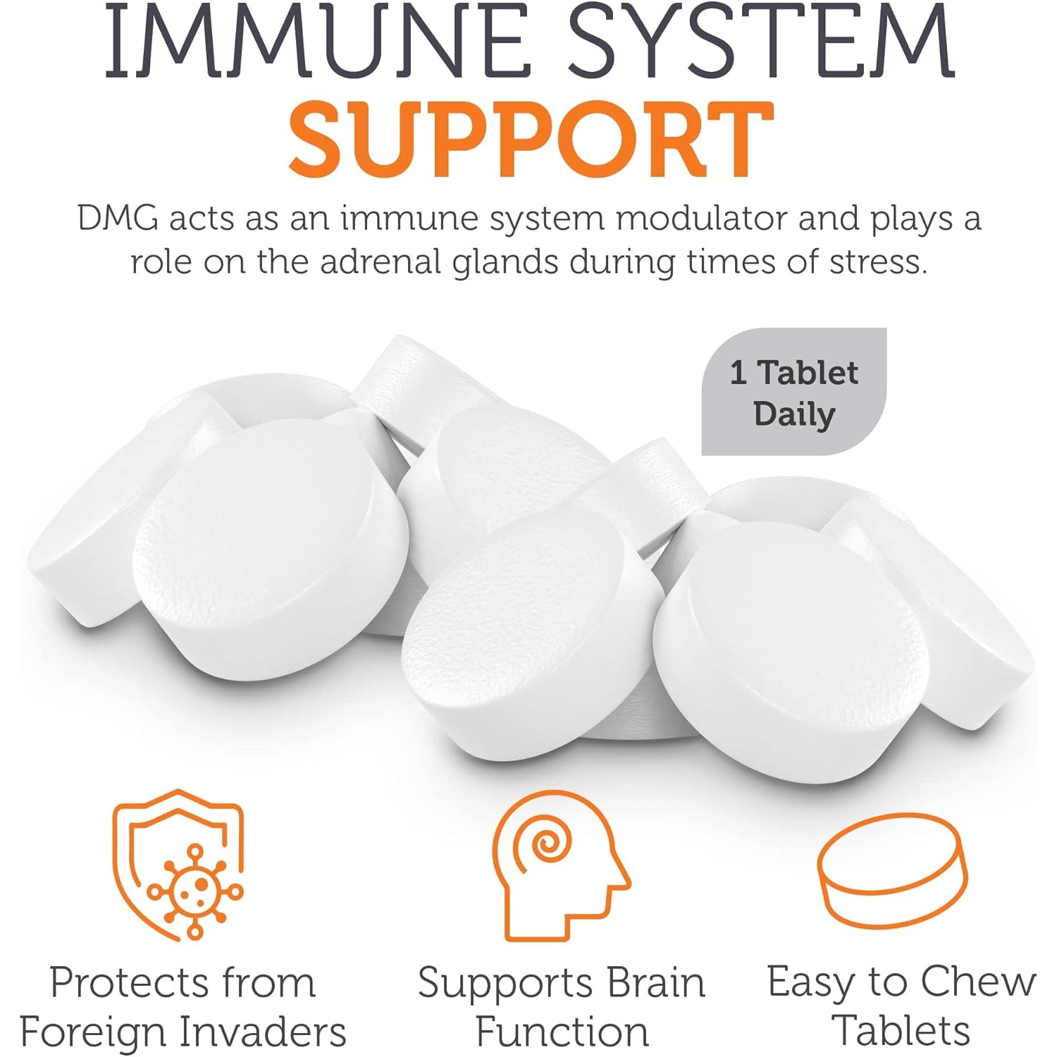 Zahler DMG 500Mg - DMG Dimethylglycine Supplement for Endurance & Immune System Support - DMG Supplements with Amino Acid Glycine - Nootropic Brain Supplement - Kosher 1 a Day Tablets 90 Count