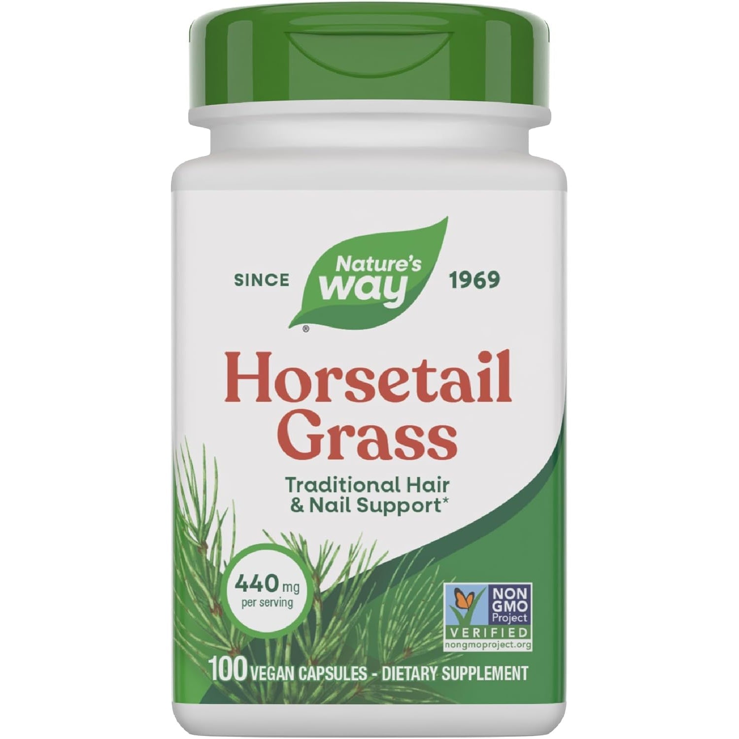 Nature'S Way Premium Herbal Horsetail Grass 440 Mg, 100 Vcaps