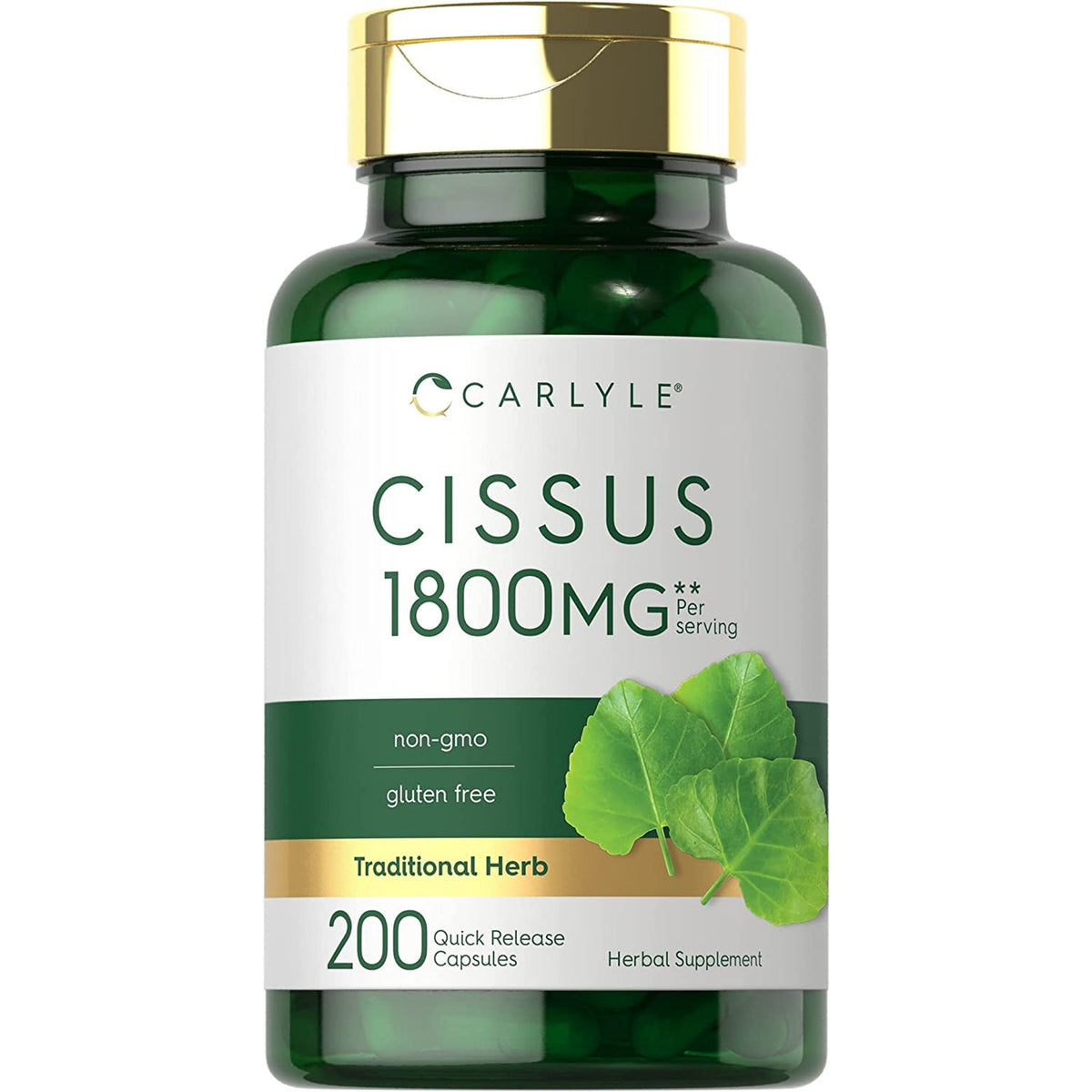 Carlyle Cissus Quadrangularis | 200 Capsules | Traditional Herb Extract Supplement | Non-Gmo and Gluten Free Formula
