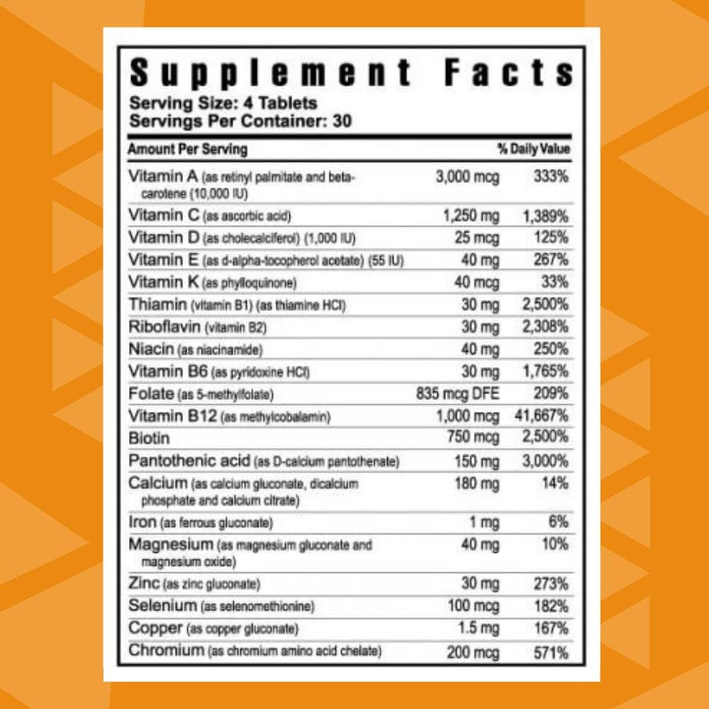 Youngevity beyond Tangy Tangerine 2.0 Multi-Vitamin & Mineral Complex - Made with Natural & Whole Foods | 160,000 ORAC | 120 Tablets | 1 Bottle