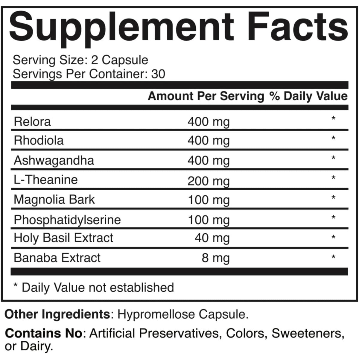 Cortisol Stress Balance + Calm Recovery — Daily Support for Healthy Stress Response & Emotional Stability — 90 Capsules