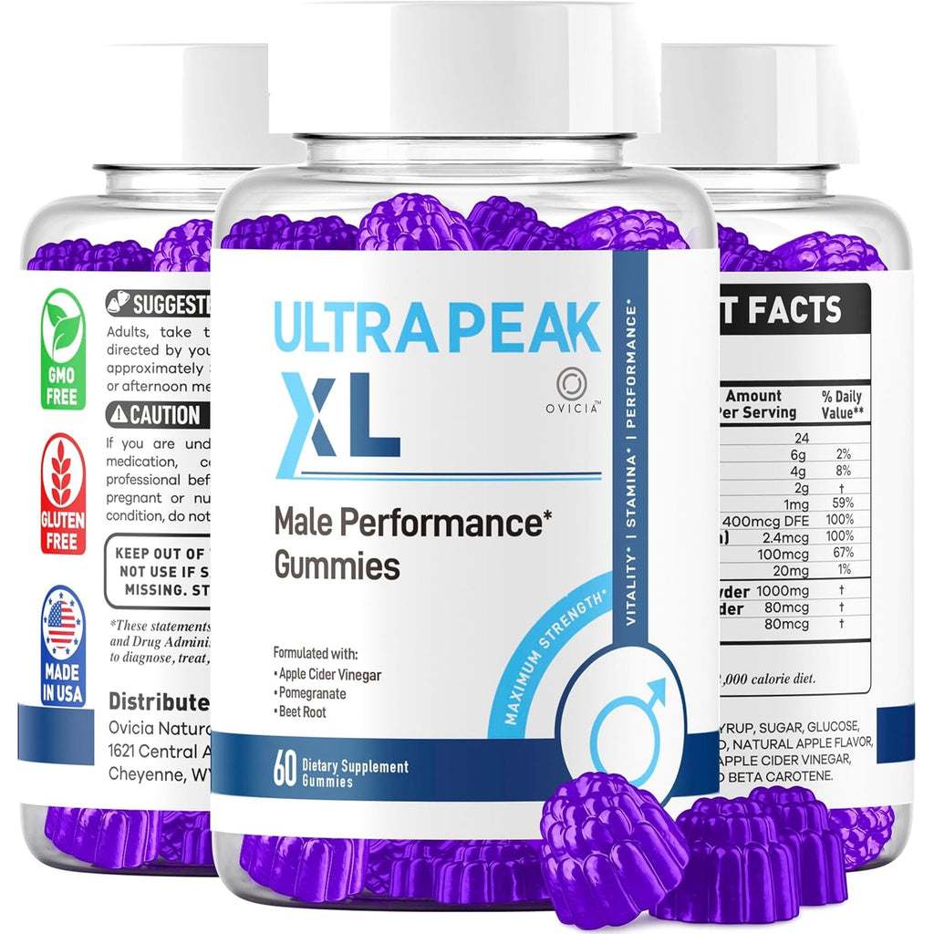 Ultra Peak XL Gummies - Ultra Peak XL Advanced Formula Gummys Support Maximum Strength, Daily Premium All Natural Vitamins for Overall Health & Wellness Reviews, 60 Gummies for 1 Month