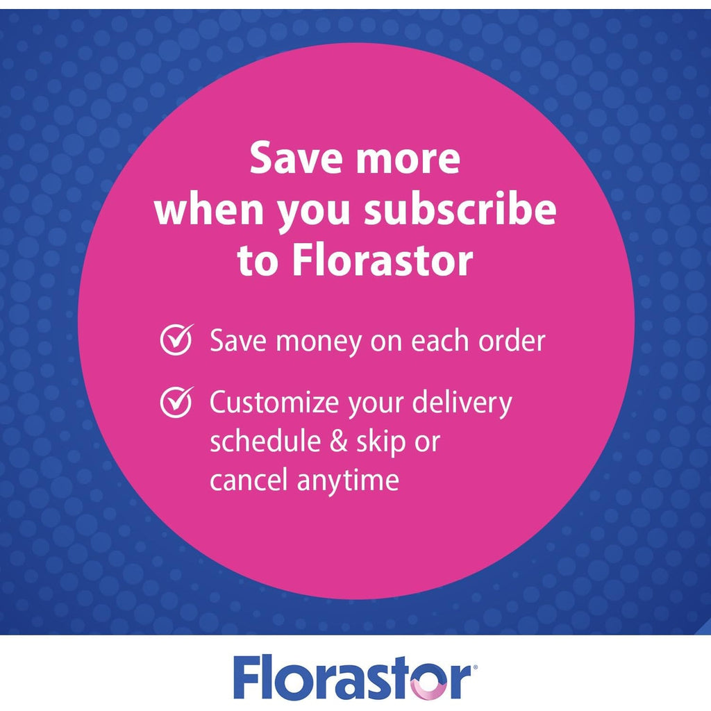 Florastor Probiotics for Women, Digest and De-Stress, Probiotics for Digestive Health, Vaginal Probiotic, and L-Theanine for Mind and Body Wellness, 30 Capsules
