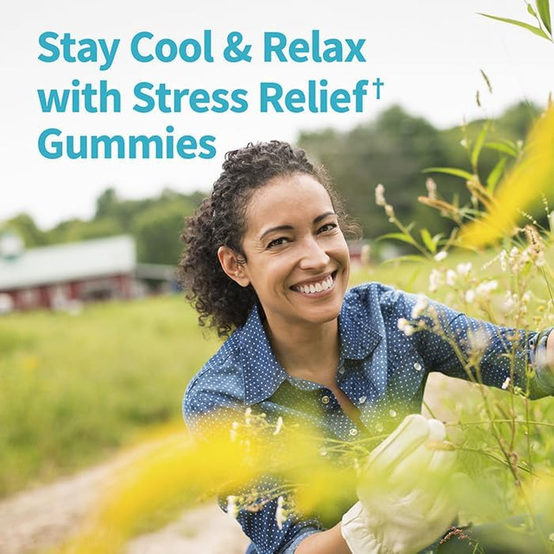 Garden of Life Herbals Stress Relief Gummy with Rhodiola & Saffron for Positive Mood & Stress Response plus Prebiotics & Probiotics for Digestive Support, Gluten-Free, Berry Flavor, 30 Servings
