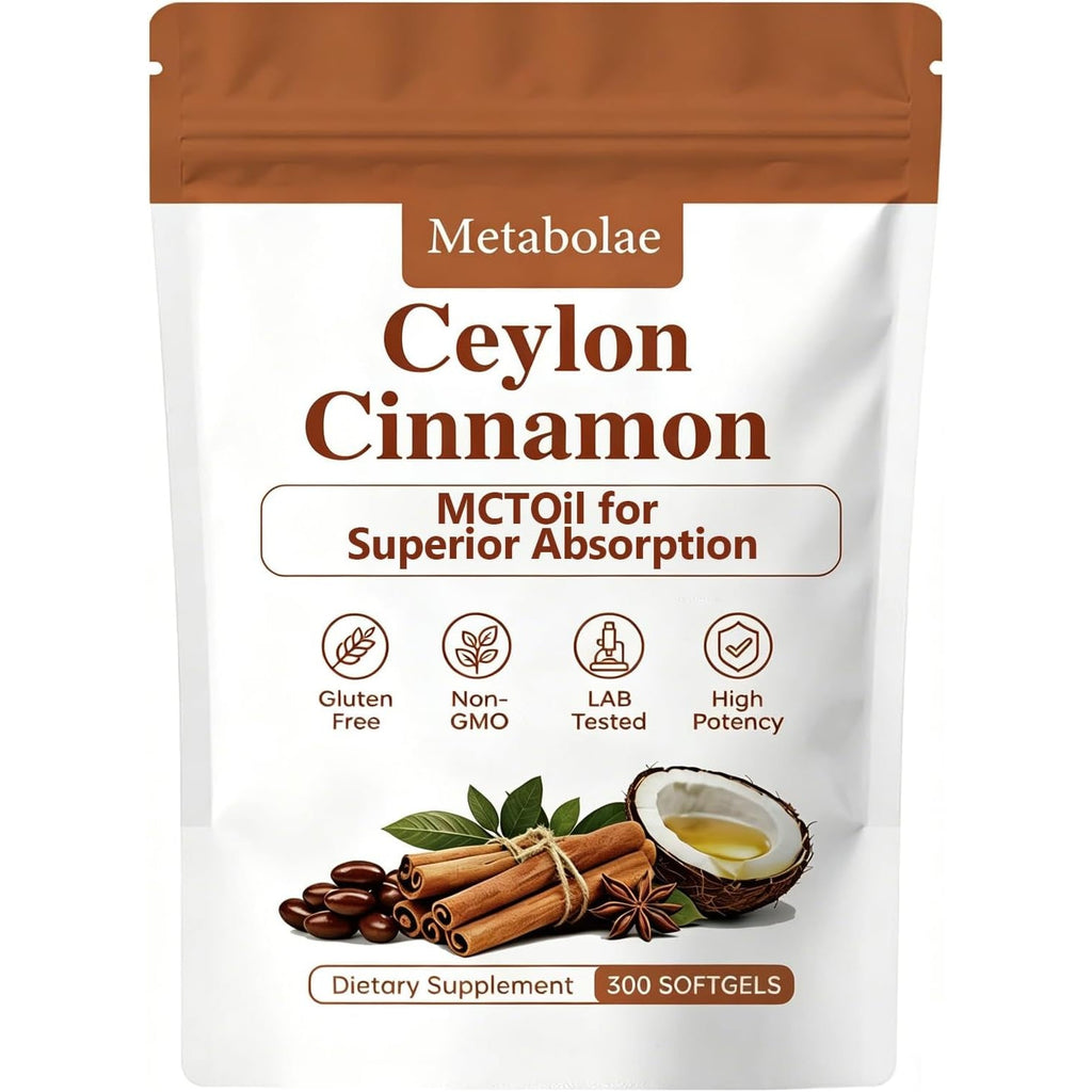 Ceylon Cinnamon Capsules with MCT Oil, Equivalent, Non-Gmo, Gluten Free, 300 Softgels (1)