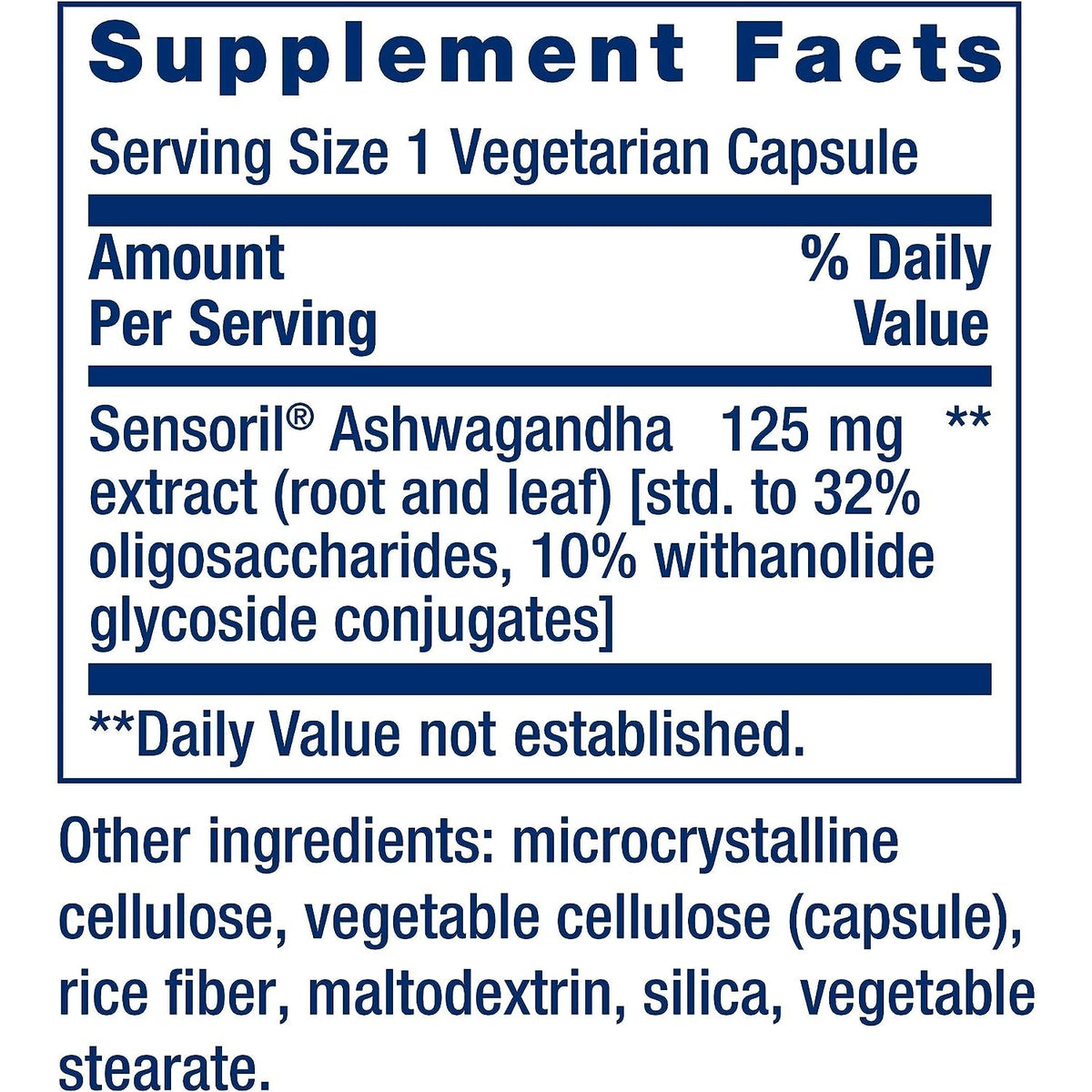 Life Extension Optimized Ashwagandha - Stress Management Supplement for a Healthy Stress Response, Focus, Memory, Stress Relief - Vegetarian, Gluten-Free, Non-Gmo, 60 Capsules