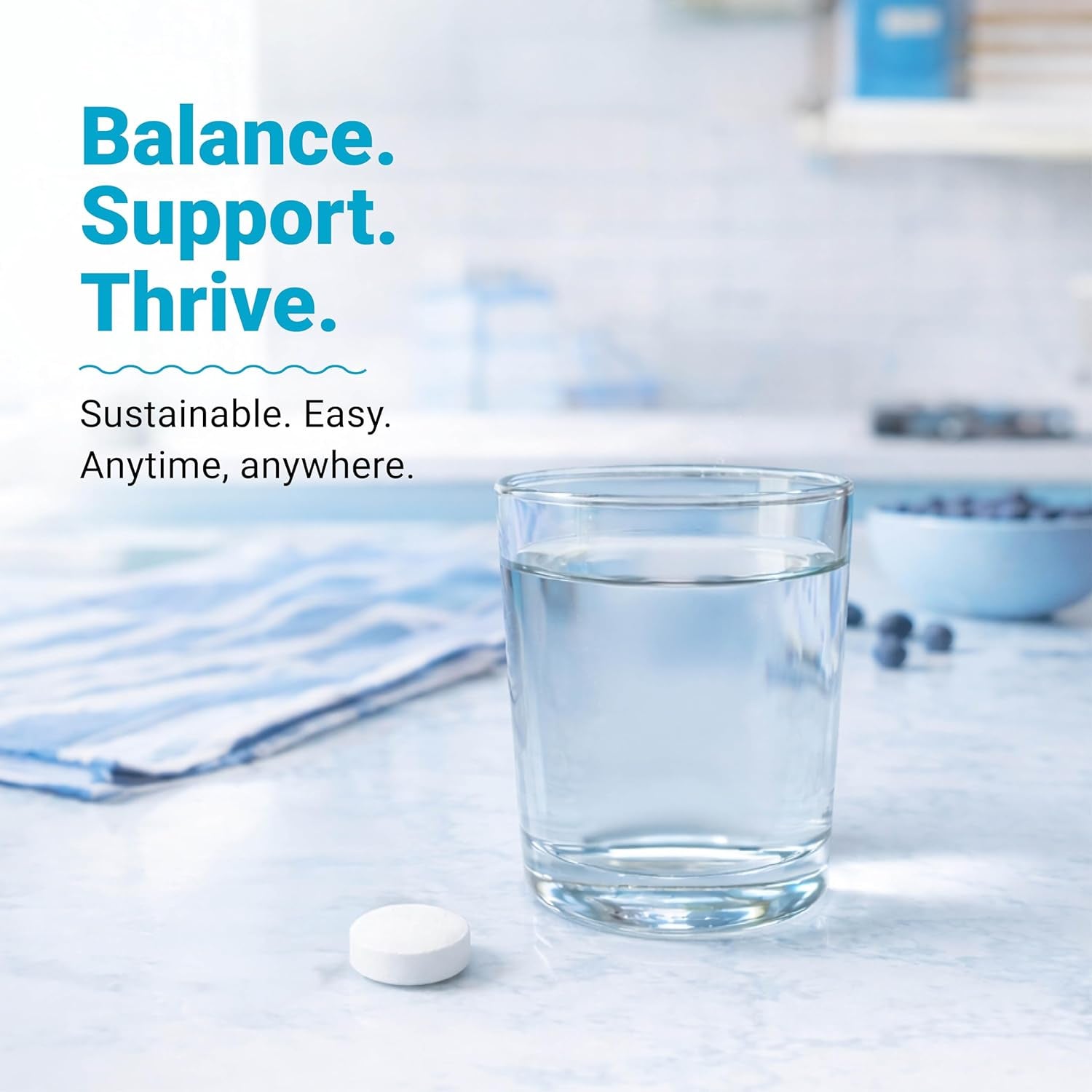 Alkalife Ph Balance Tablets, 1 Pack, Alkaline Mineral Support without the Bottles, Enteric-Coated for Maximum Absorption, Potassium & Sodium Bicarbonate, Immune Support, 90 Tablets (1 Month Supply)