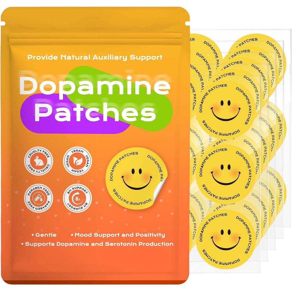Dopamine Patches Extra Strength, Mood Support Patches for Daily Mood Boost & Positivity Support, Motivation (30 Pcs)