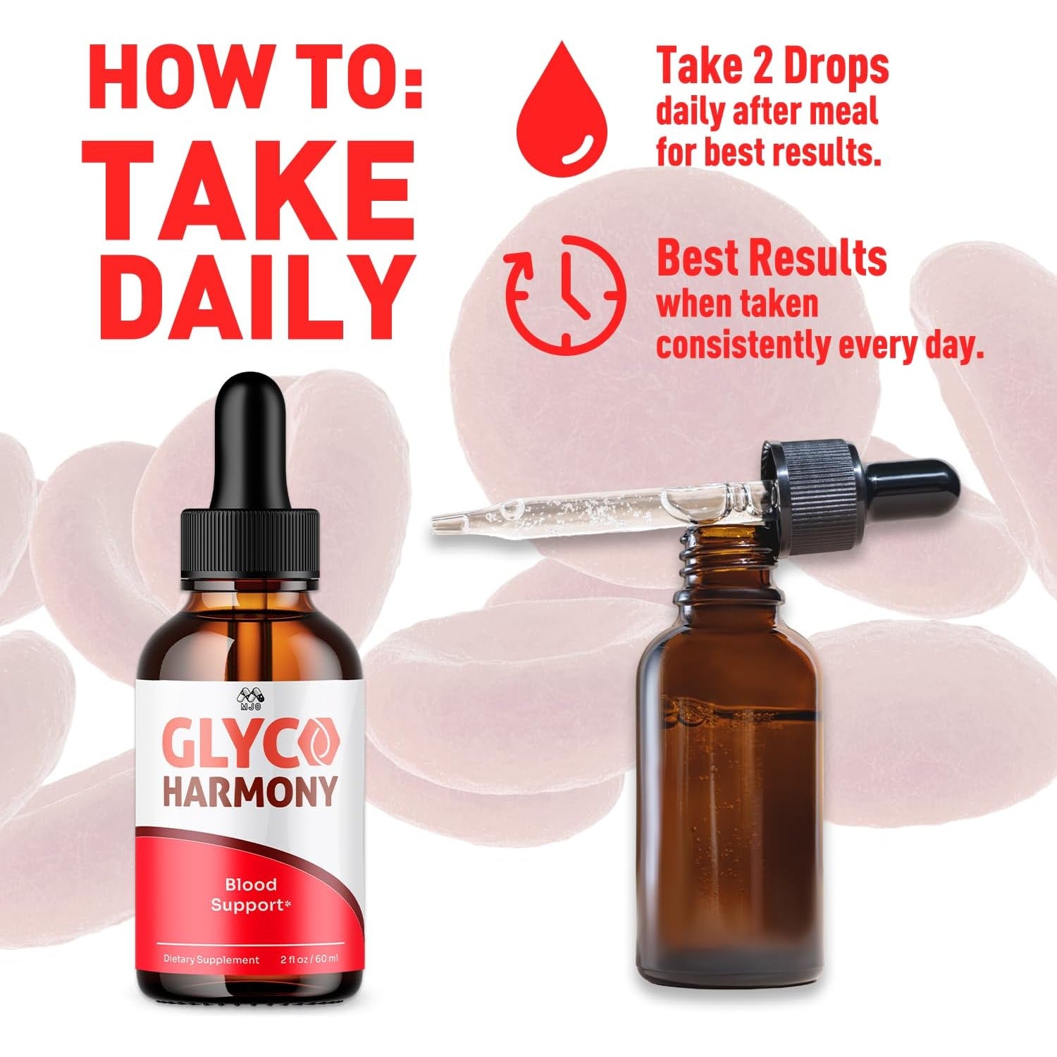 Glyco Harmony Drops, Official Glyco Harmony Liquid Supplement with All Natural Ingredients, Glycoharmony Blood Support Maximum Strength Health and Wellness Vitamin Supplement (1 Bottle, 30 Servings)