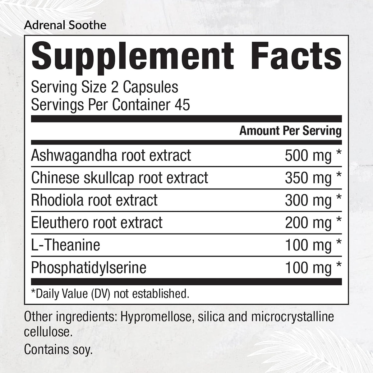 Equilife Adrenal Support Supplement with Ashwagandha and L-Theanine - Sleep & Cortisol Support, Mental Health Support, Supplements for Men & Women, Gluten Free, Vegan, Dairy Free, Non GMO, 90 Capsules
